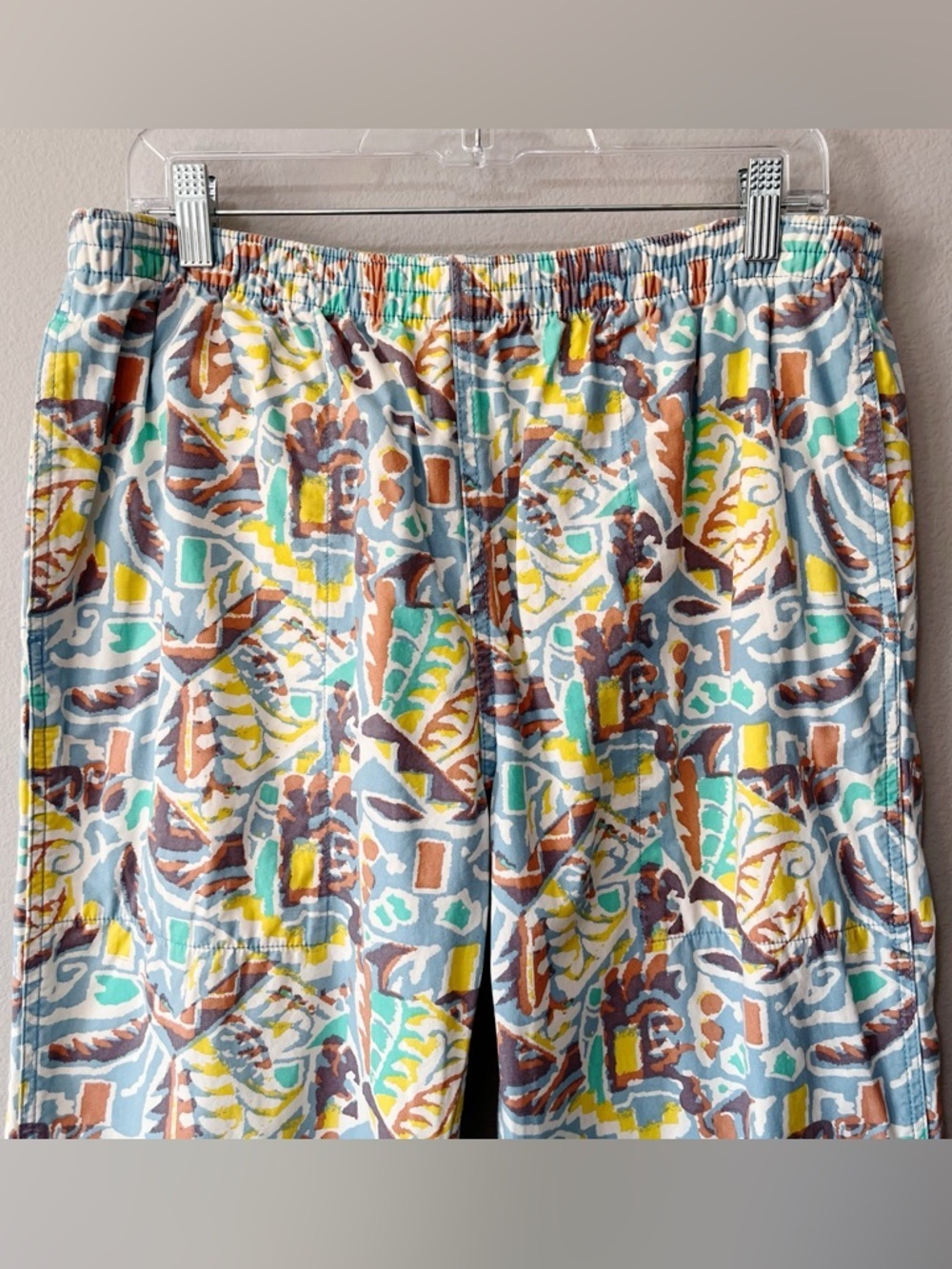 Patagonia NWOT Funhoggers Printed Pants Thriving Planet Blue Size Large Outdoor - Picture 5 of 14